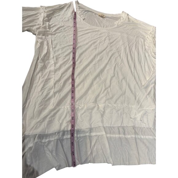 POL women's white oversized open sides 3/4 sleeve tunic sz M fits up to XL NWOT - Picture 10 of 10